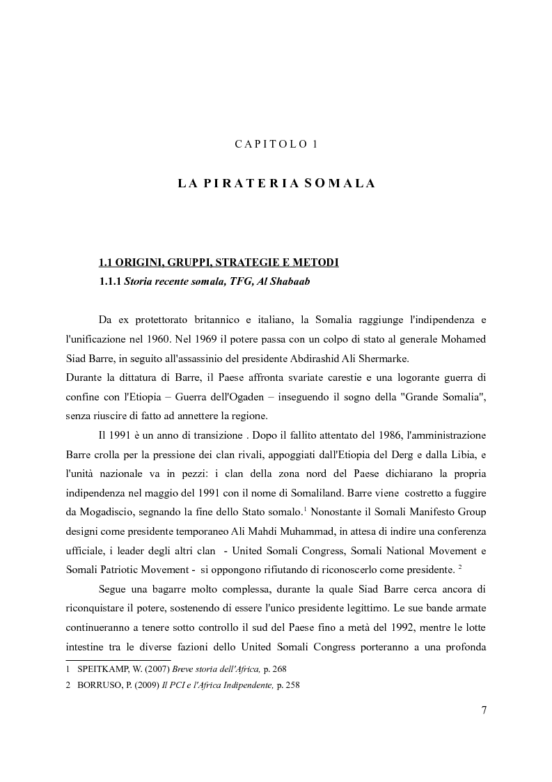 Anteprima della tesi: La pirateria nel XXI secolo: il caso somalo e la risposta occidentale, Pagina 4