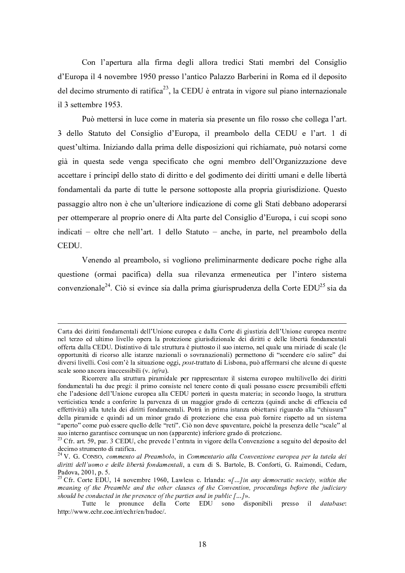Anteprima della tesi: Ottemperanza alle sentenze della Corte europea dei diritti dell'uomo e processo penale
, Pagina 10