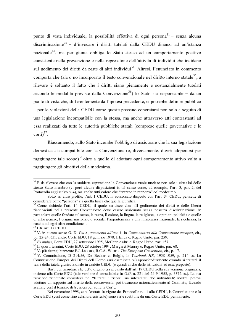Anteprima della tesi: Ottemperanza alle sentenze della Corte europea dei diritti dell'uomo e processo penale
, Pagina 12