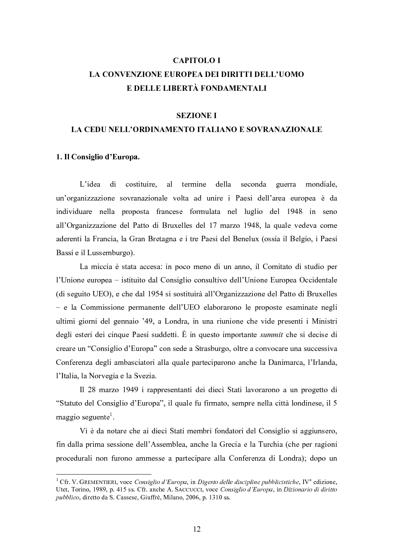 Anteprima della tesi: Ottemperanza alle sentenze della Corte europea dei diritti dell'uomo e processo penale
, Pagina 4