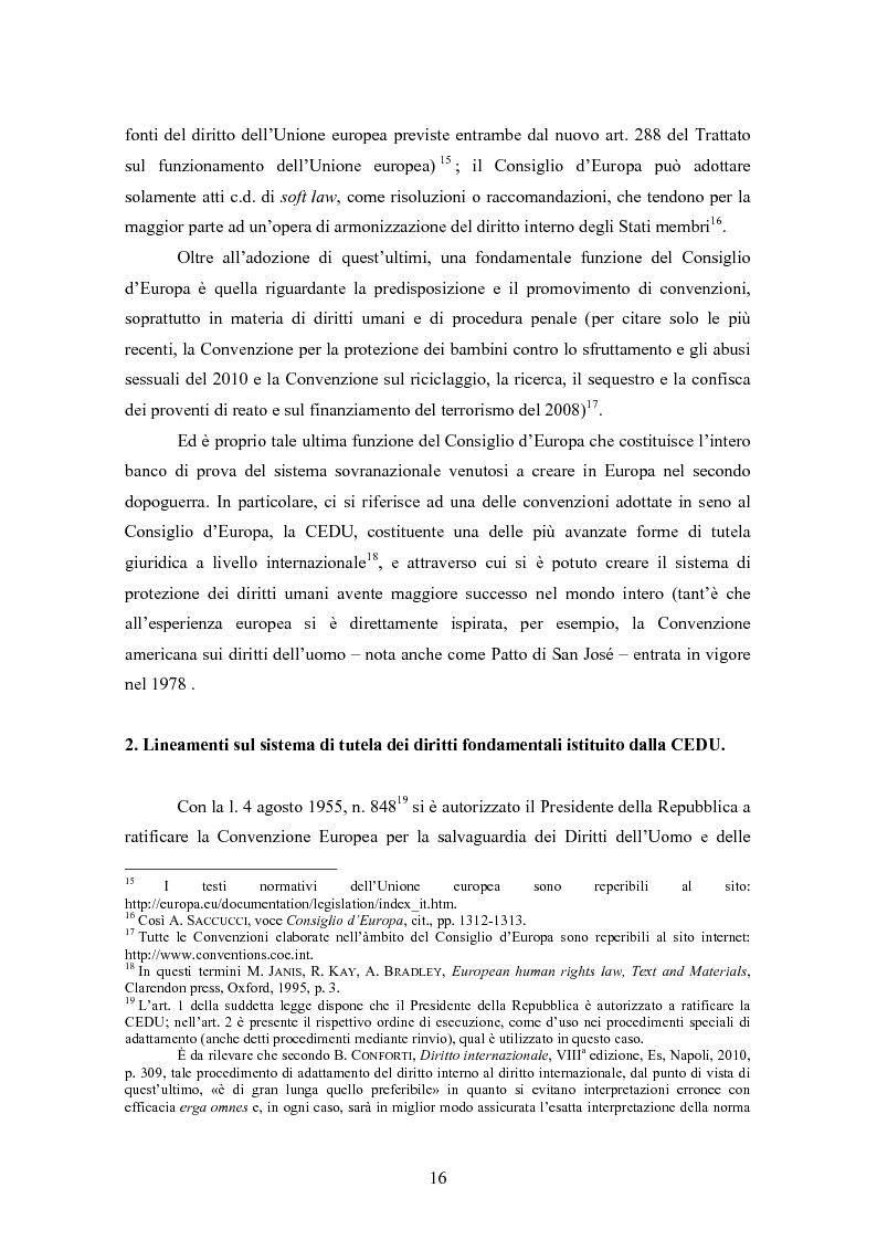 Anteprima della tesi: Ottemperanza alle sentenze della Corte europea dei diritti dell'uomo e processo penale
, Pagina 8