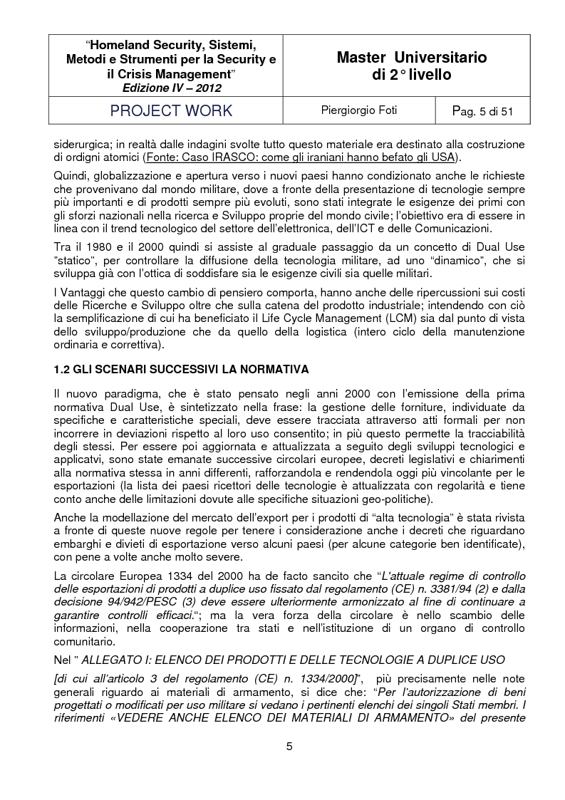 Anteprima della tesi: I sistemi Dual-Use: sviluppo, applicazioni e tecnologie abilitanti, Pagina 3