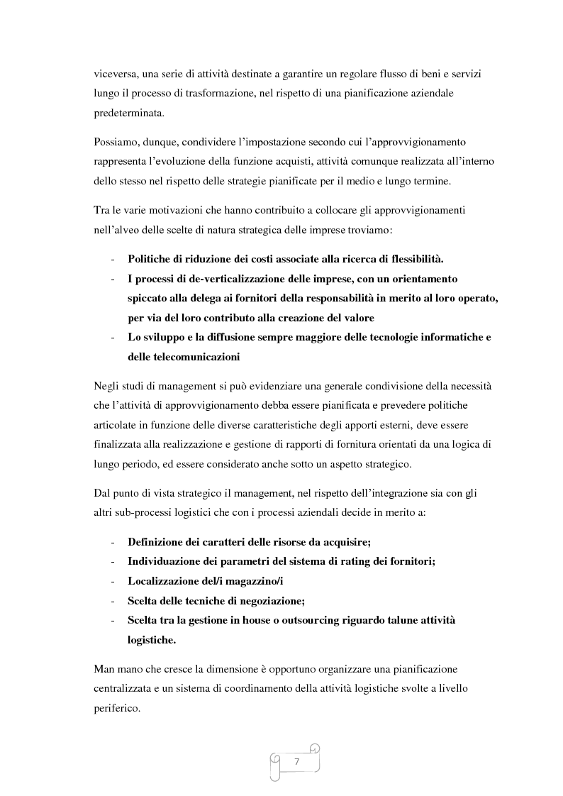 Anteprima della tesi: Un approccio integrato nella evoluzione della logistica: il caso Cellini S.P.A., Pagina 8