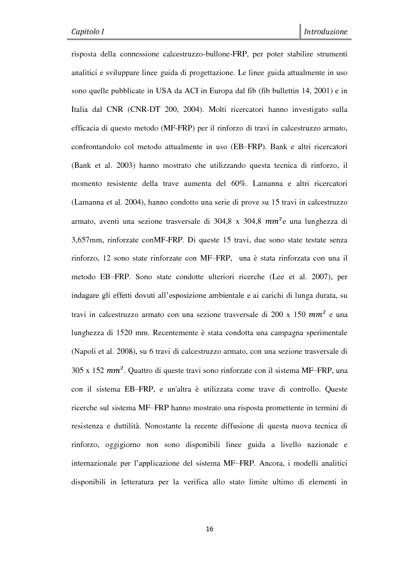Anteprima della tesi: Effetto del Bond-slip sulla capacità ultima di travi rinforzate con MF-FRP, Pagina 4