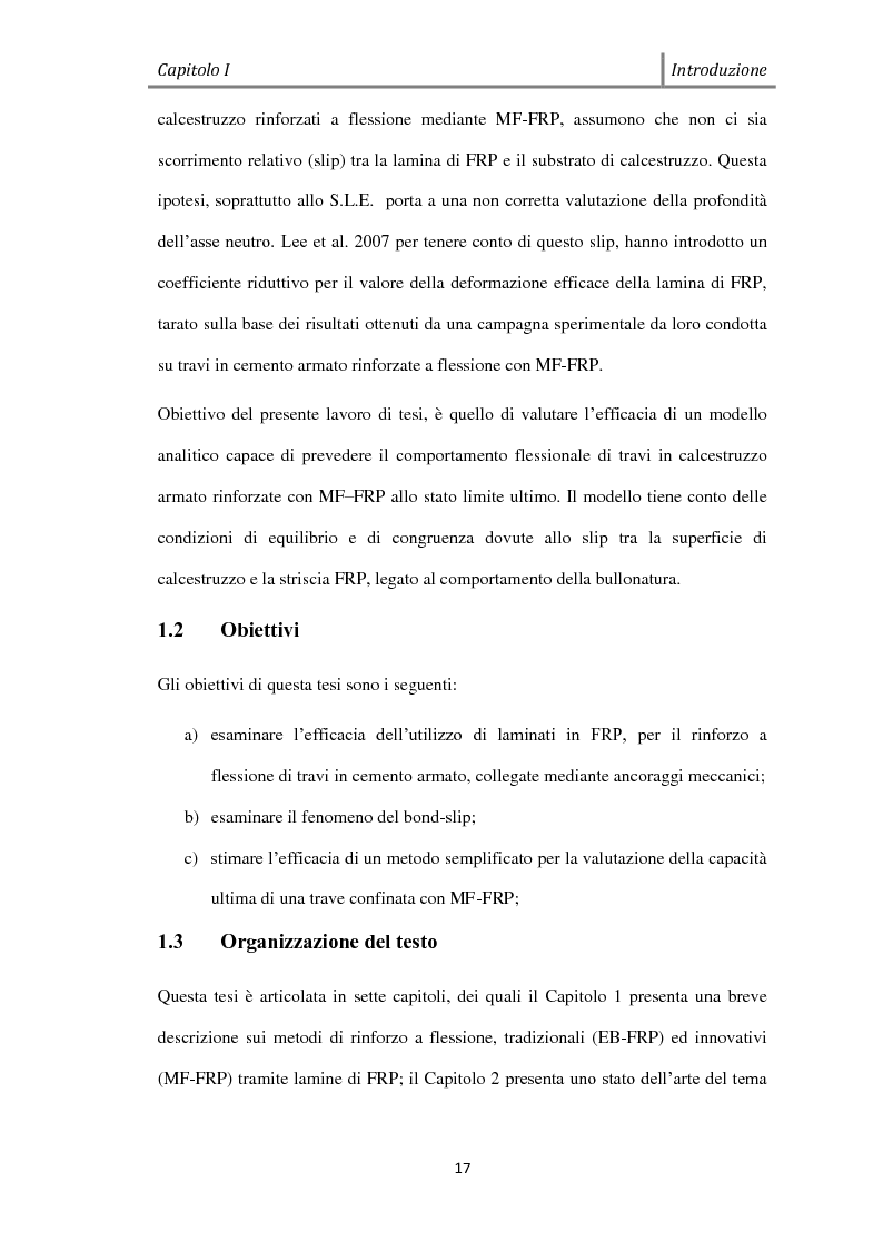 Anteprima della tesi: Effetto del Bond-slip sulla capacità ultima di travi rinforzate con MF-FRP, Pagina 5