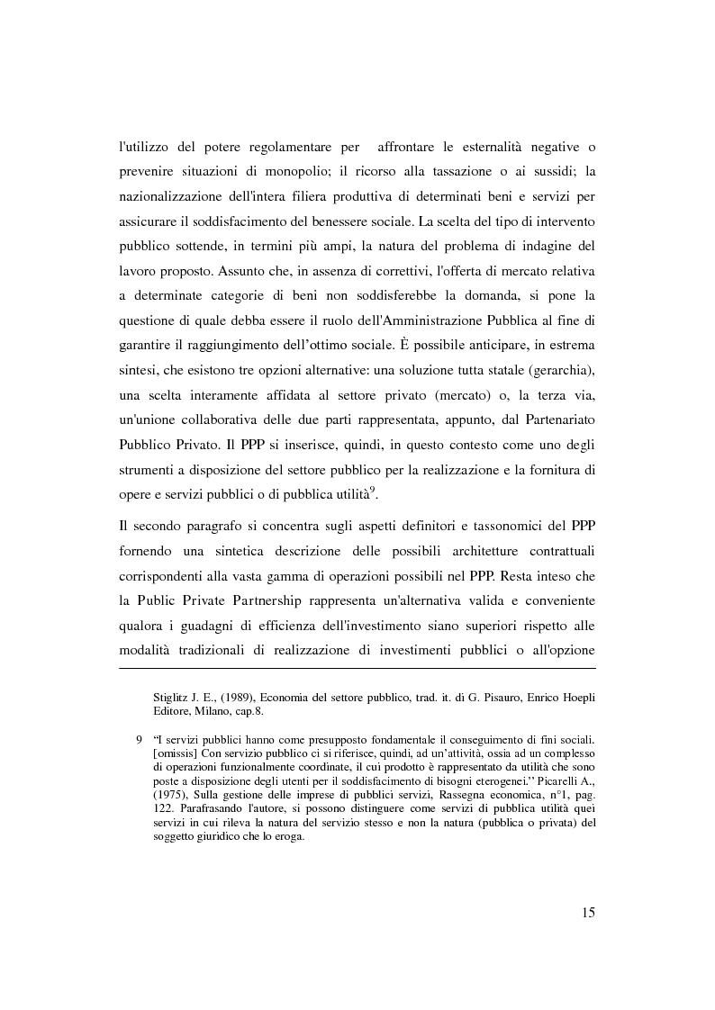 Anteprima della tesi: Il Partenariato Pubblico Privato in Italia: esiti, tendenze e prospettive, Pagina 11
