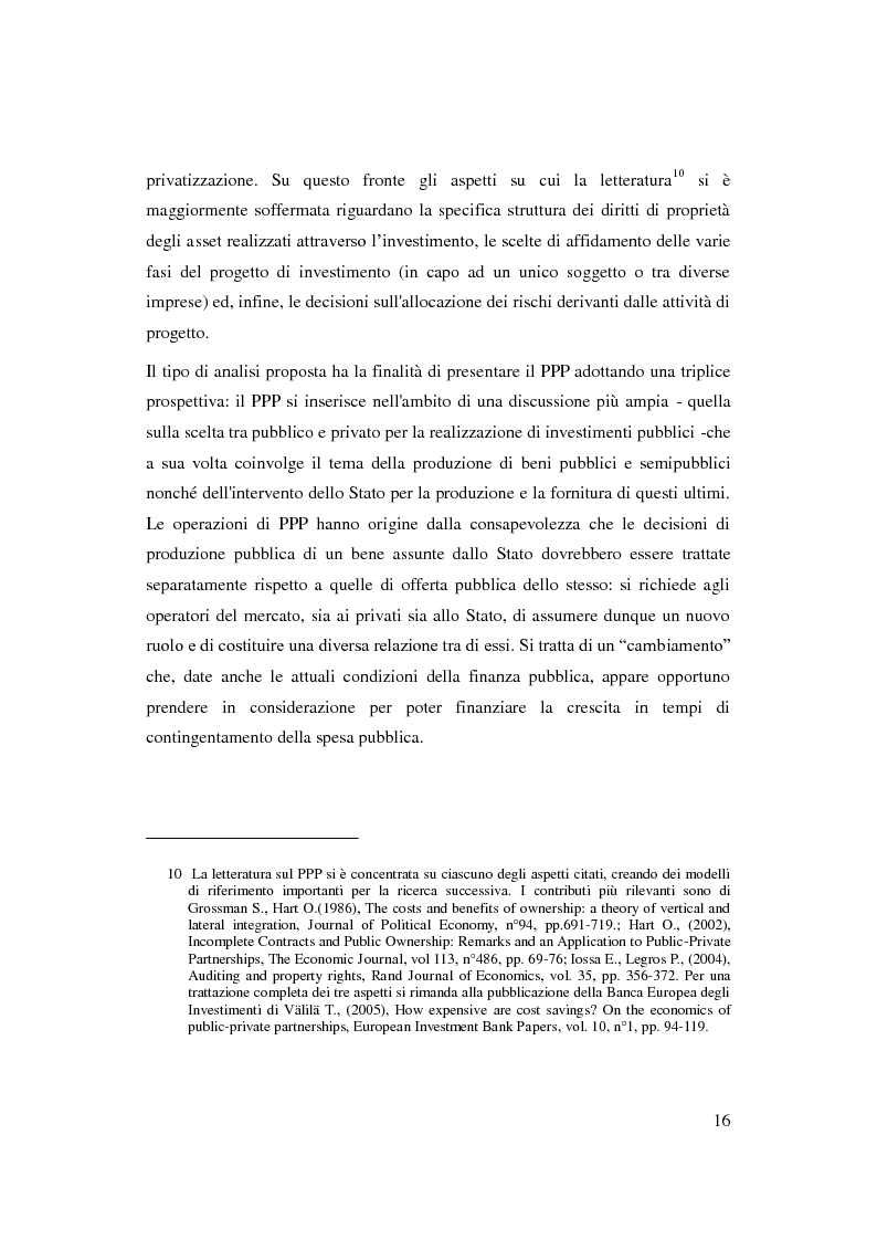 Anteprima della tesi: Il Partenariato Pubblico Privato in Italia: esiti, tendenze e prospettive, Pagina 12