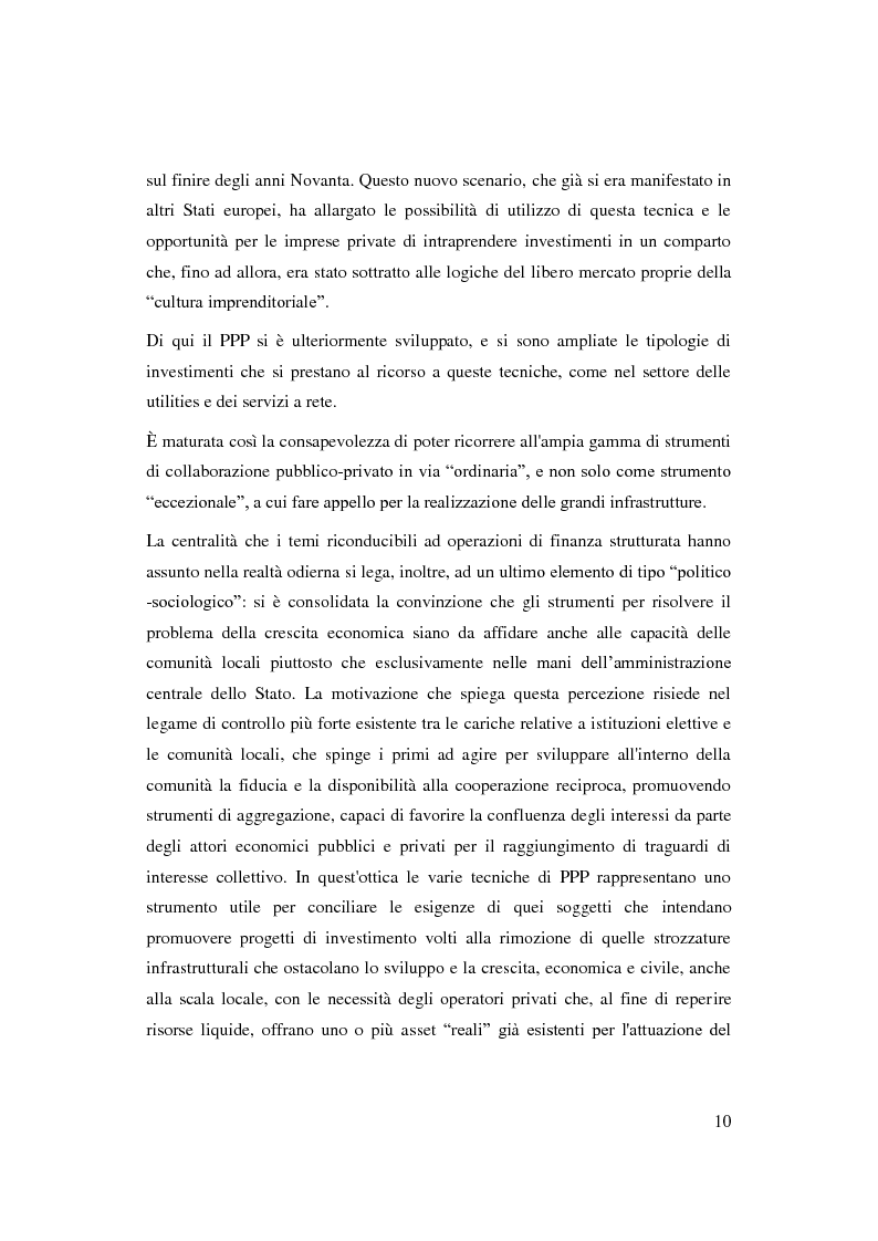 Anteprima della tesi: Il Partenariato Pubblico Privato in Italia: esiti, tendenze e prospettive, Pagina 6