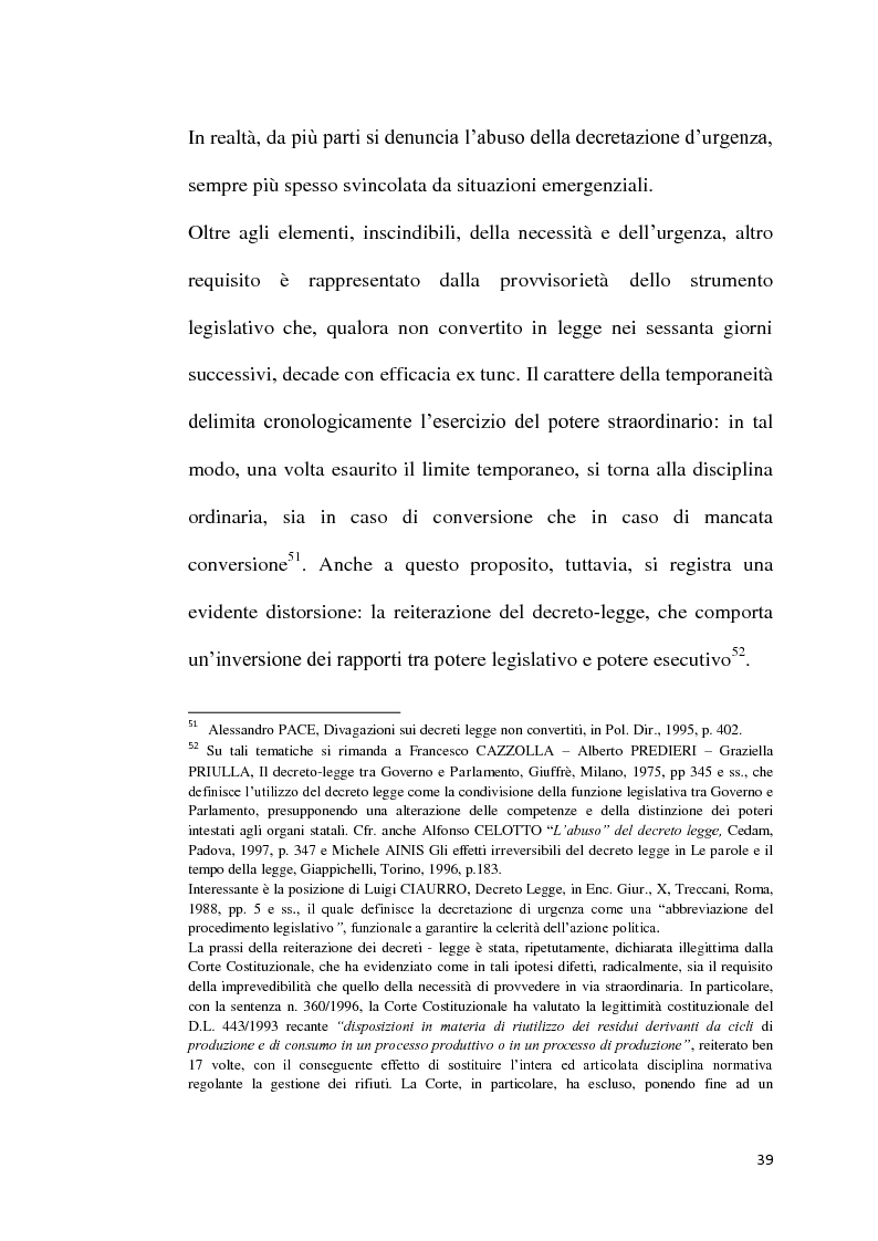 Estratto dalla tesi: L'emergenza come deroga all'evidenza pubblica