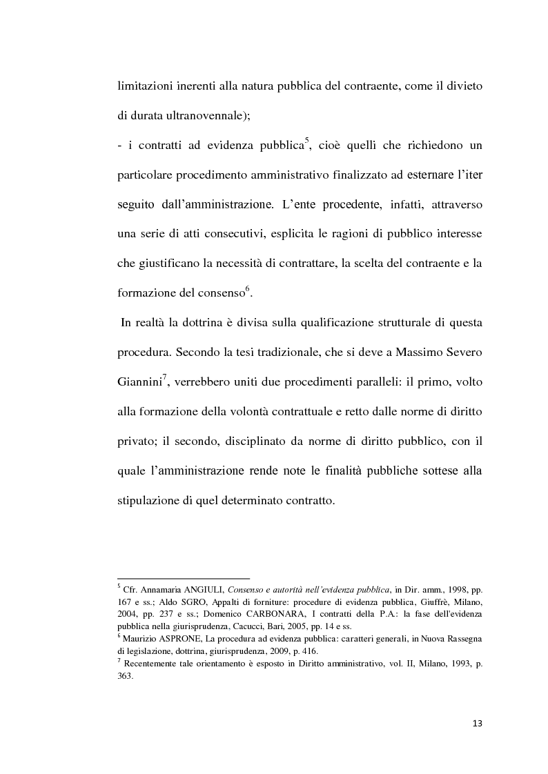 Anteprima della tesi: L'emergenza come deroga all'evidenza pubblica, Pagina 10