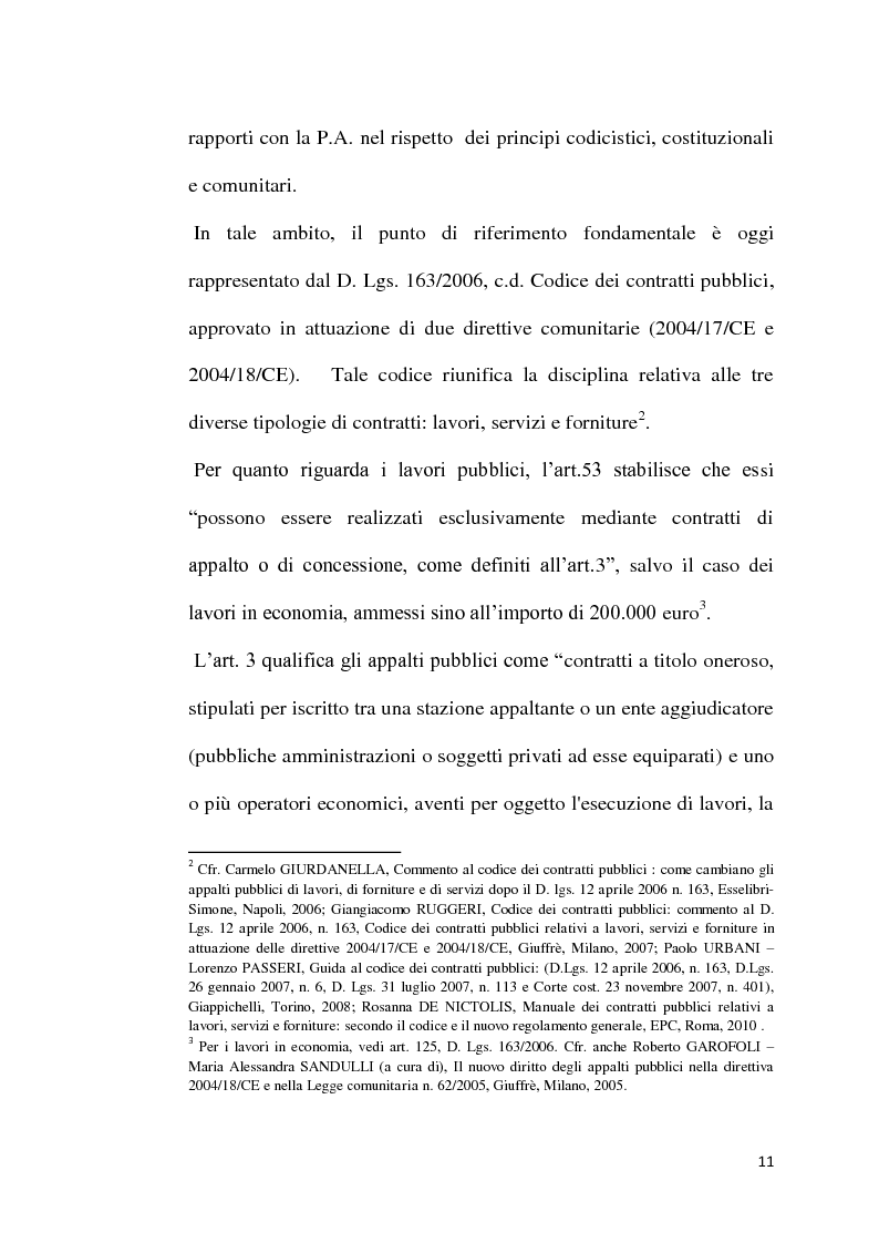 Anteprima della tesi: L'emergenza come deroga all'evidenza pubblica, Pagina 8