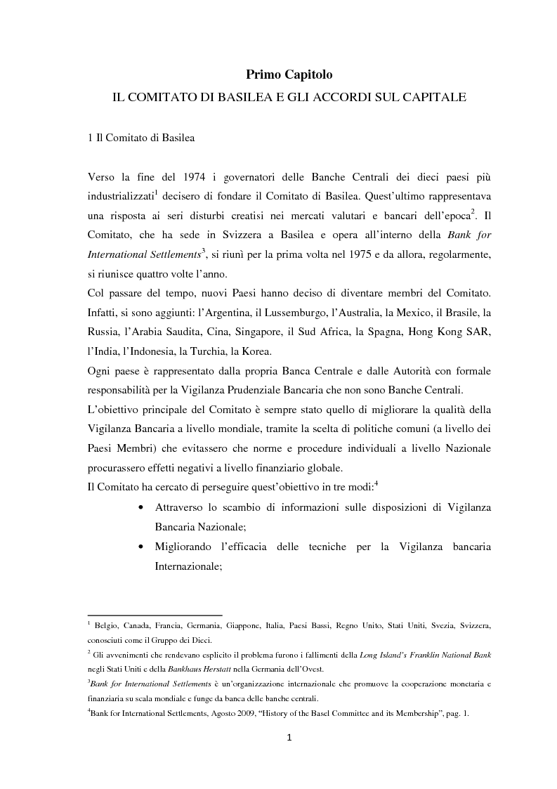 Anteprima della tesi: La Regolamentazione di Basilea III e gli effetti sulle Piccole e Medie imprese, Pagina 5
