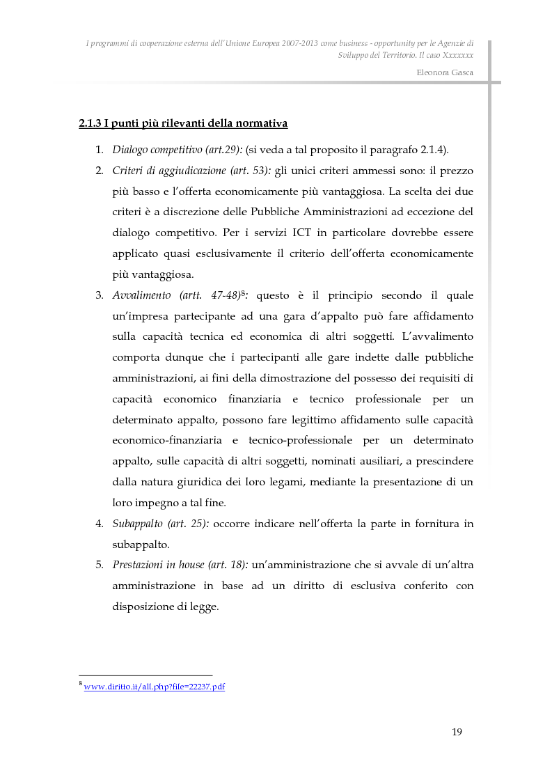Anteprima della tesi: I programmi di cooperazione esterna dell’Unione Europea 2007-2013 come business - opportunity per le Agenzie di Sviluppo del Territorio., Pagina 11