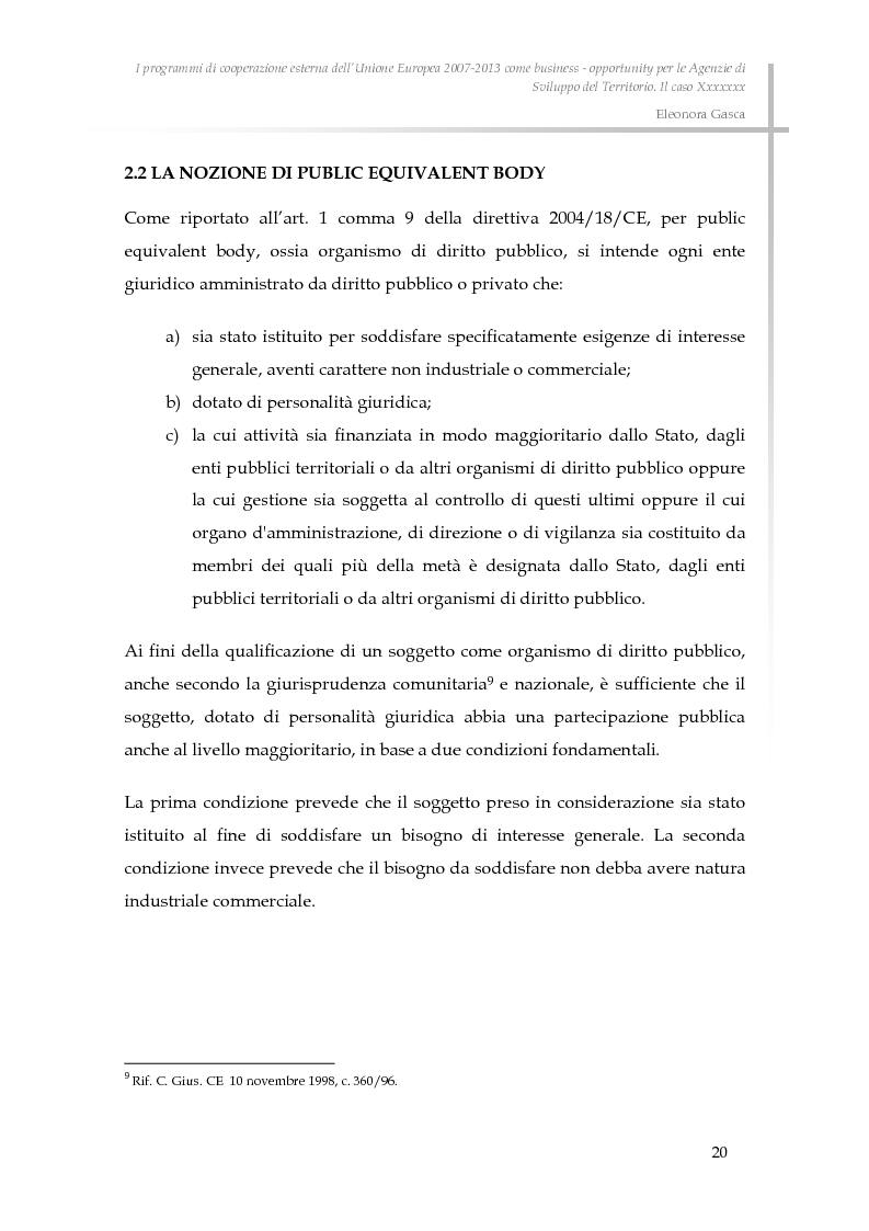 Anteprima della tesi: I programmi di cooperazione esterna dell’Unione Europea 2007-2013 come business - opportunity per le Agenzie di Sviluppo del Territorio., Pagina 12