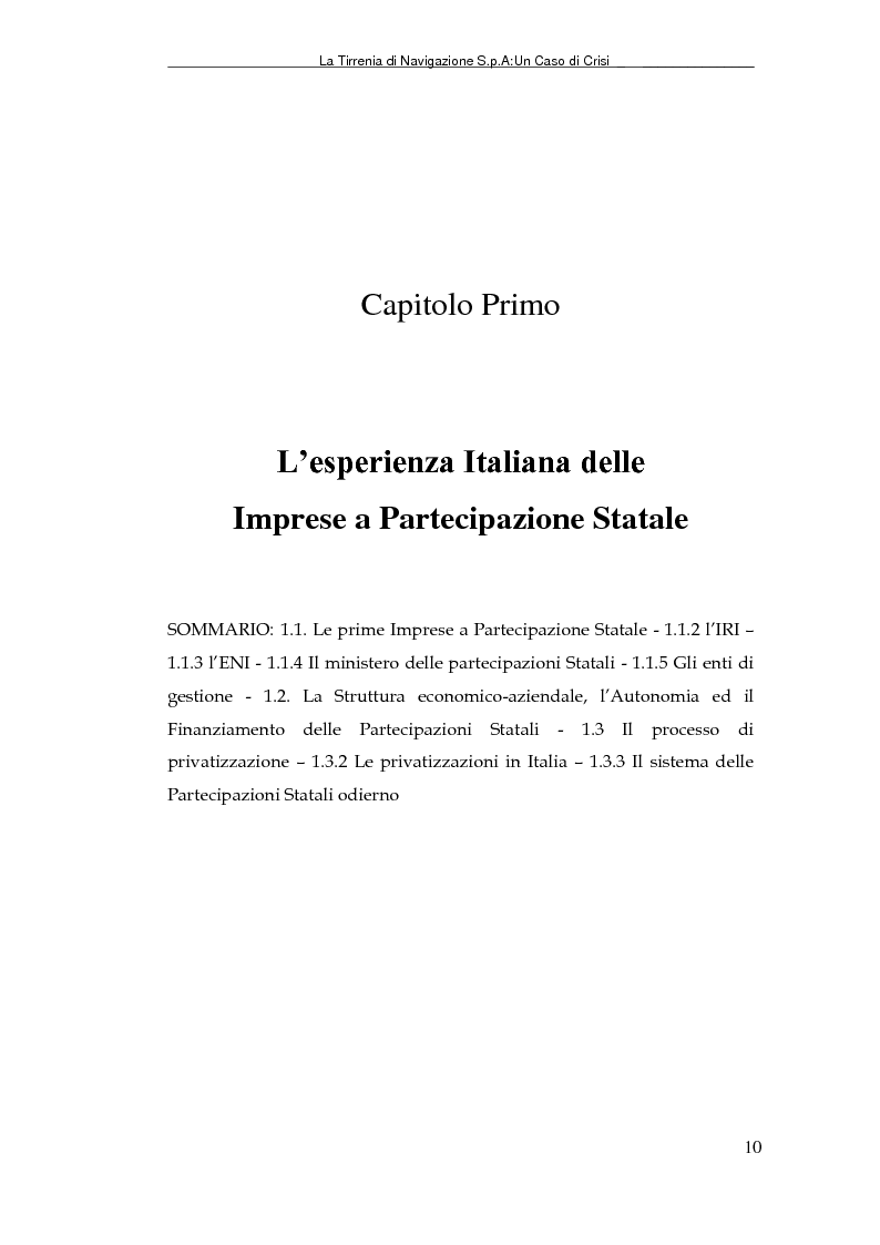 Anteprima della tesi: La Tirrenia di Navigazione S.p.A. : un caso di crisi, Pagina 8
