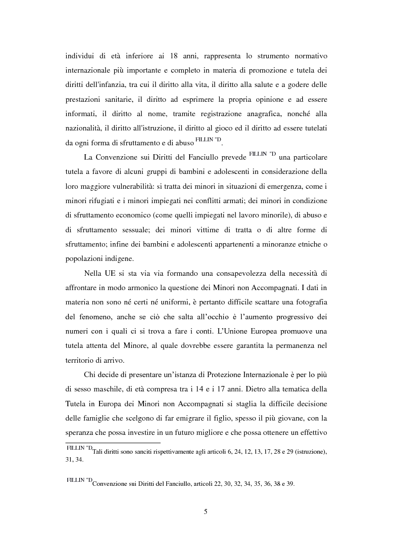 Anteprima della tesi: La Tutela dei Minori non Accompagnati nel'Unione Europea, con un particolare riferimento agli Stati Membri dell'Europa Orientale, Pagina 3