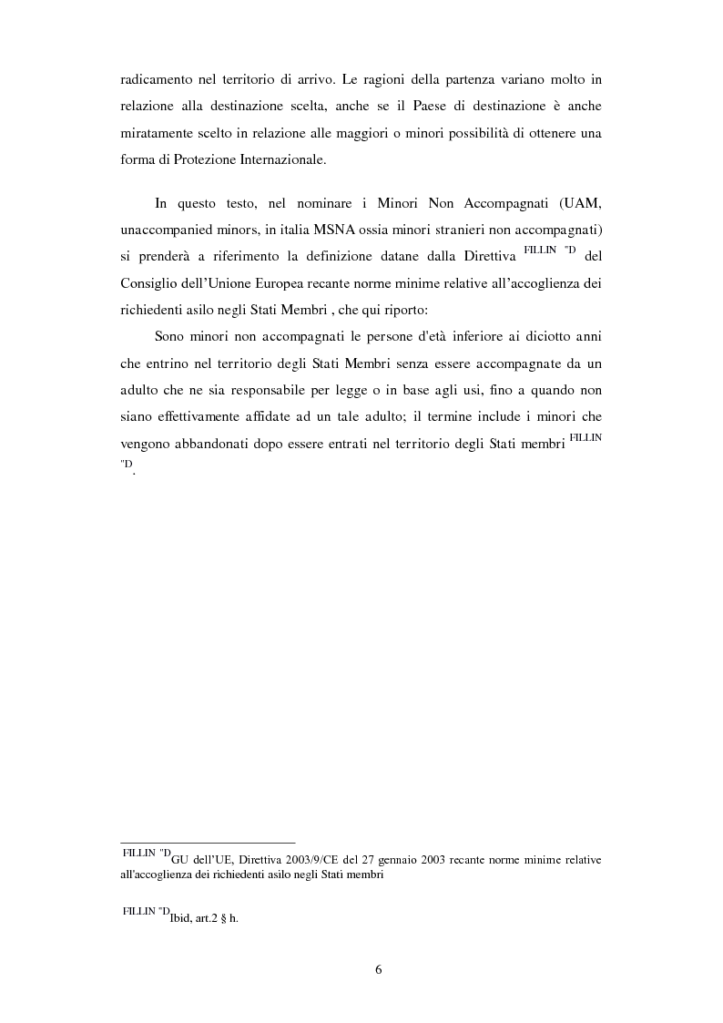 Anteprima della tesi: La Tutela dei Minori non Accompagnati nel'Unione Europea, con un particolare riferimento agli Stati Membri dell'Europa Orientale, Pagina 4