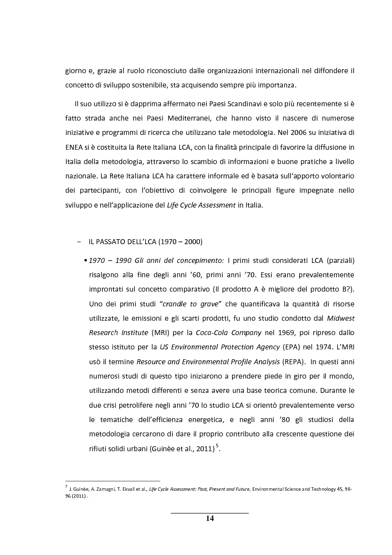 Anteprima della tesi: La metodologia LCA (Life Cycle Analysis). Sfide e potenzialità per il futuro., Pagina 10