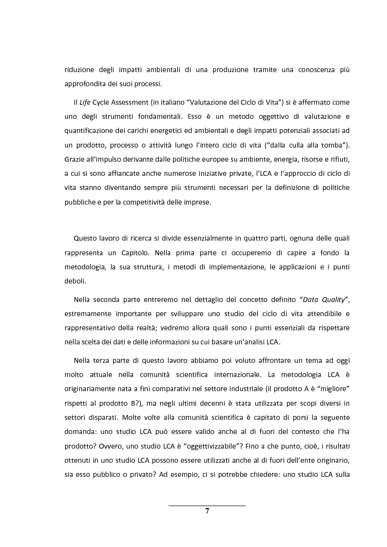 Anteprima della tesi: La metodologia LCA (Life Cycle Analysis). Sfide e potenzialità per il futuro., Pagina 3