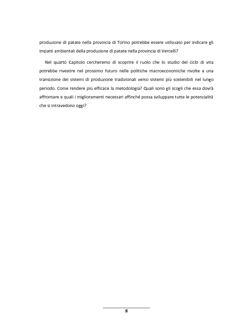 Anteprima della tesi: La metodologia LCA (Life Cycle Analysis). Sfide e potenzialità per il futuro., Pagina 4