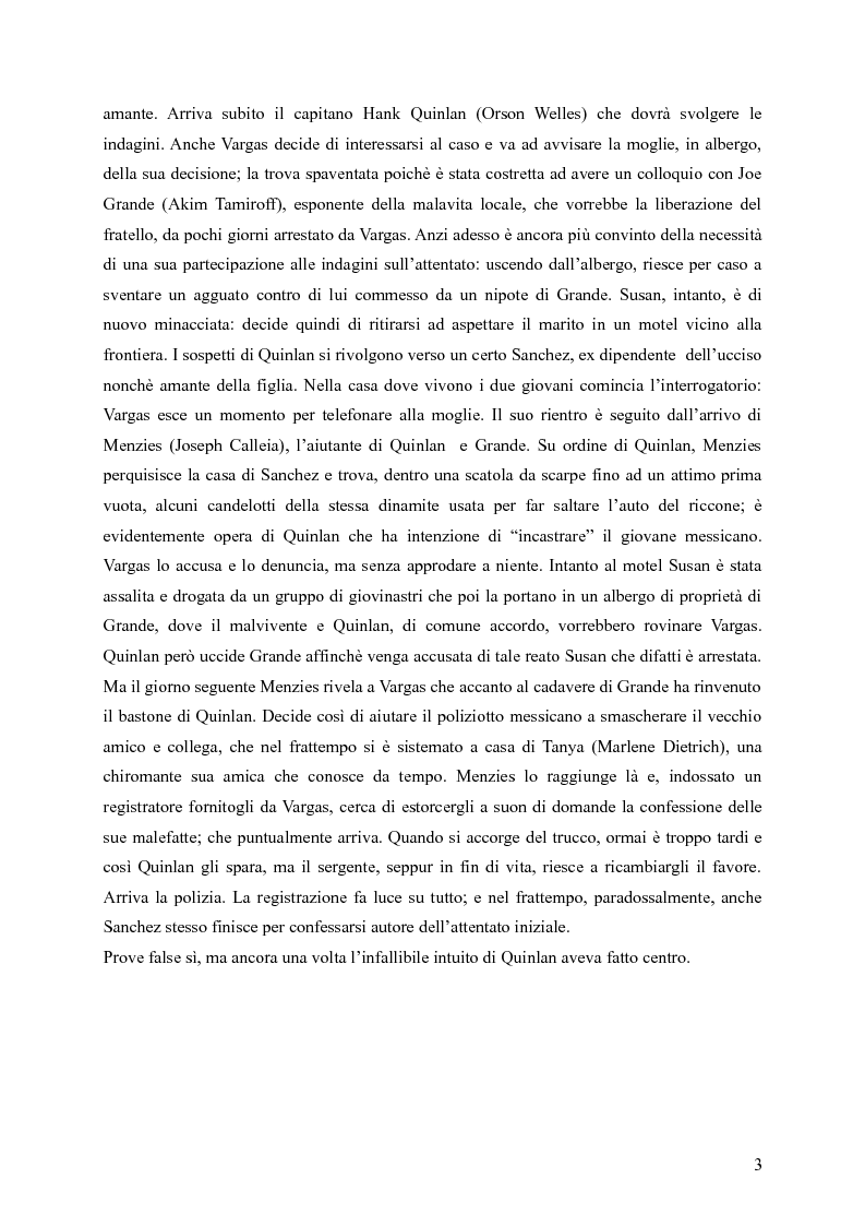 Anteprima della tesi: Touches of Evil: due versioni a confronto de L'Infernale Quinlan di Orson Welles, Pagina 3