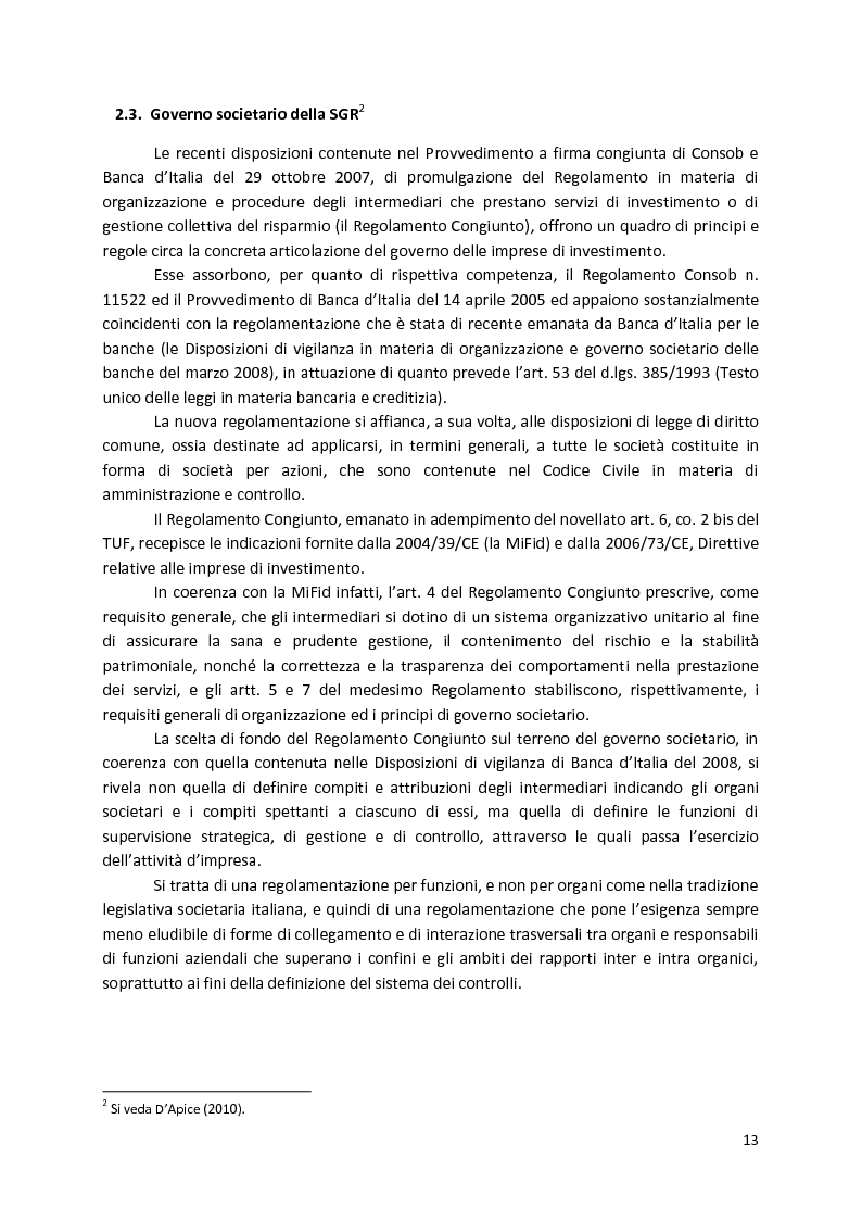 Anteprima della tesi: La Compliance nella SGR, Pagina 8