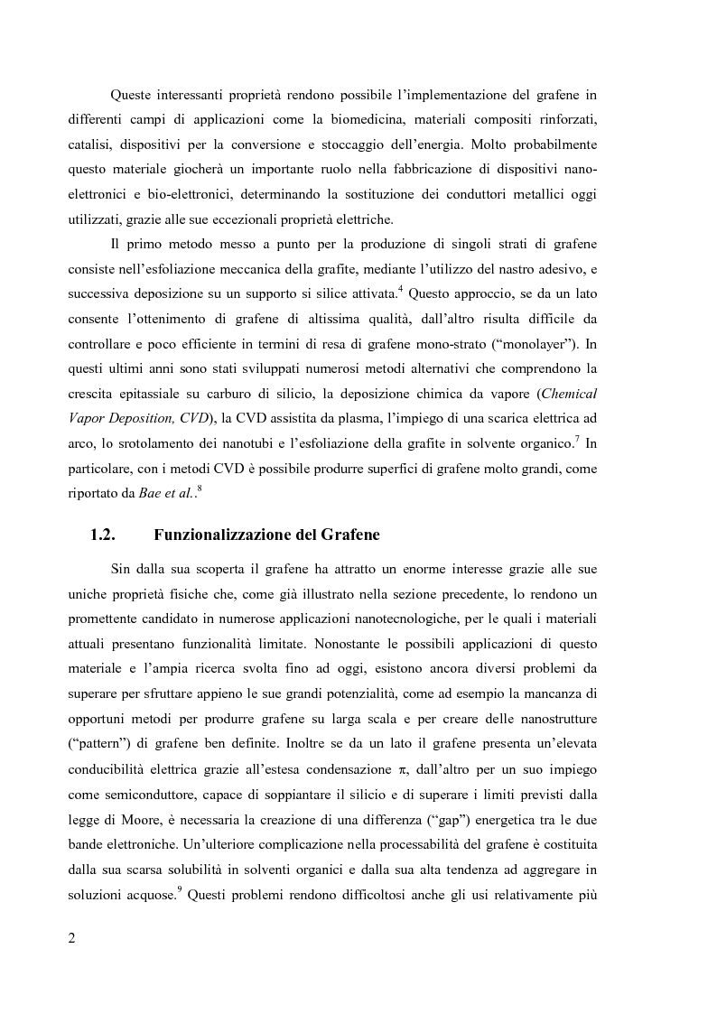 Anteprima della tesi: Preparazione di organo(trialcossi)silani e loro impiego nella funzionalizzazione superficiale di ossido di silicio per immobilizzazione covalente di grafene, Pagina 5
