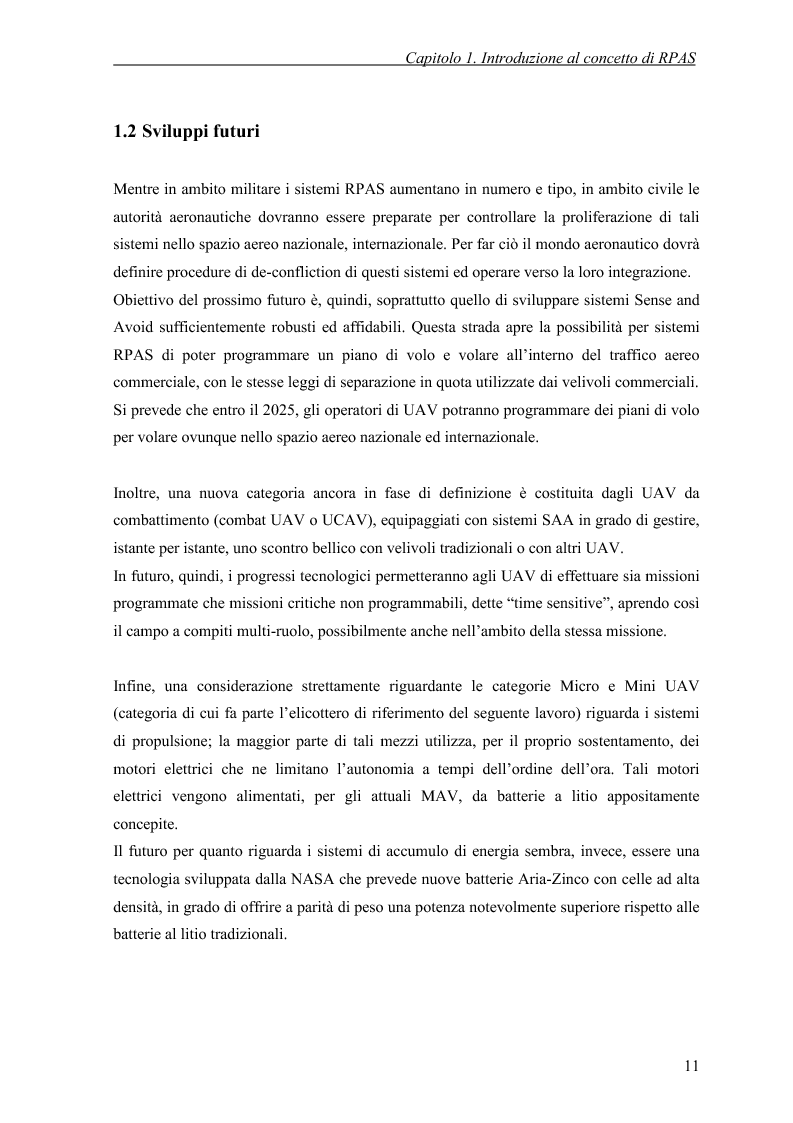 Anteprima della tesi: Modelli di simulazione dinamica, leggi di controllo e strategie di Sense and Avoid per un Remotely Piloted Air System (RPAS), Pagina 9