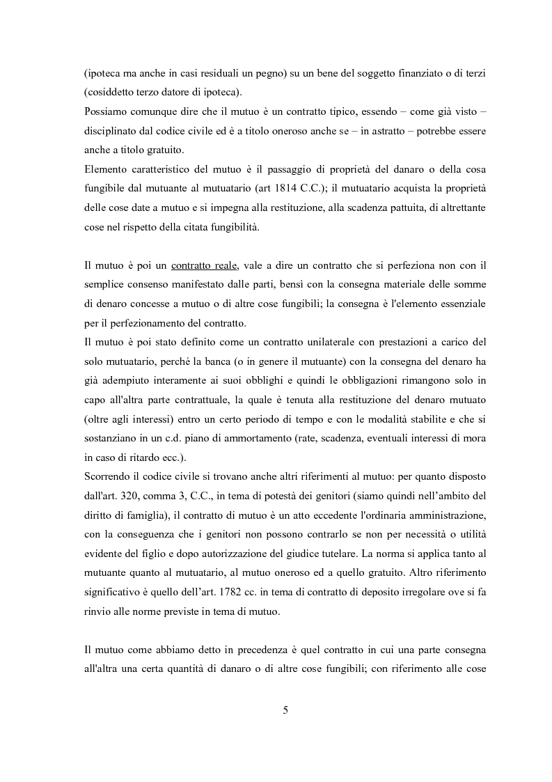 Anteprima della tesi: Il contratto di mutuo - tipologie negoziali, Pagina 3