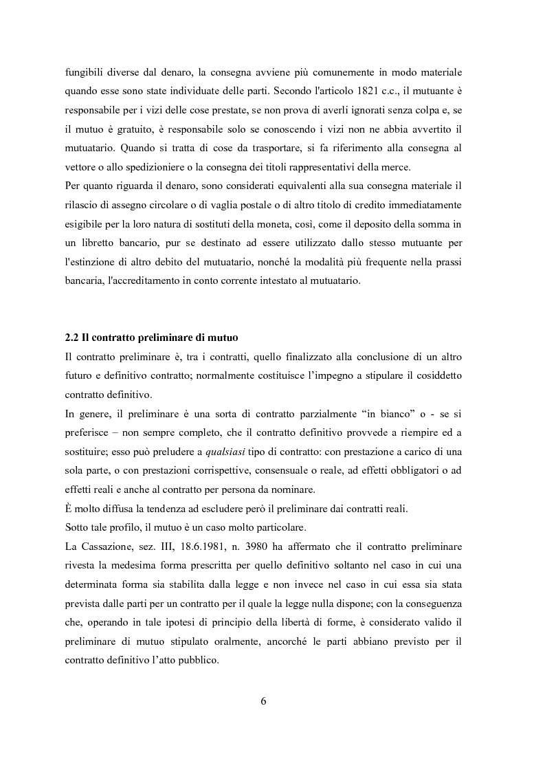 Anteprima della tesi: Il contratto di mutuo - tipologie negoziali, Pagina 4