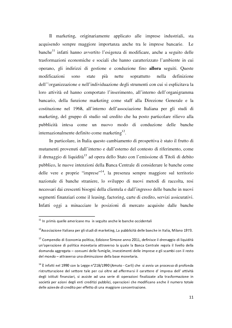 Anteprima della tesi: Le Nuove Strategie di Marketing e Comunicazione nel settore Bancario, Pagina 7