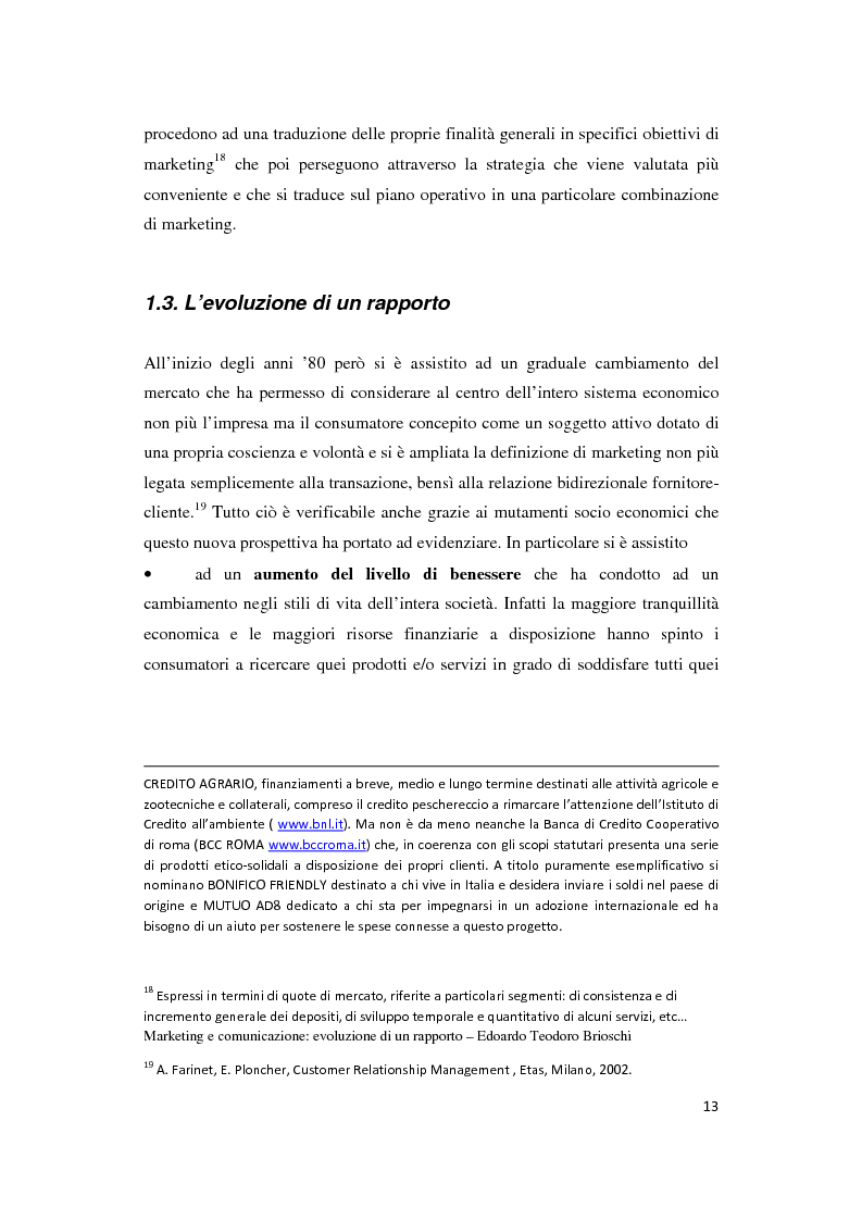 Anteprima della tesi: Le Nuove Strategie di Marketing e Comunicazione nel settore Bancario, Pagina 9