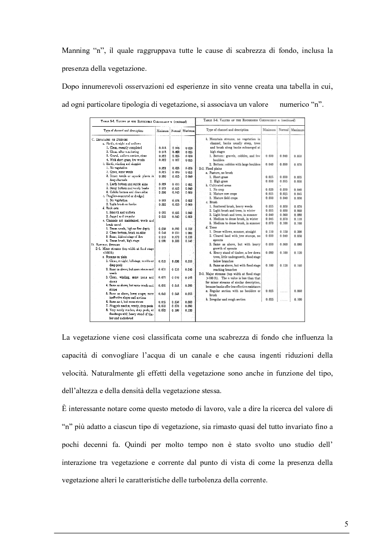 Anteprima della tesi: Misure su canali vegetati: taratura di un nuovo sistema di misura delle velocità istantanee e primi risultati, Pagina 4