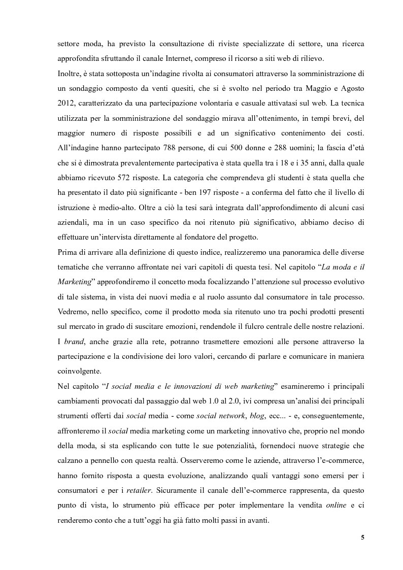 Anteprima della tesi: Social Networking e E-commerce nel settore Moda: sviluppi, Pagina 4
