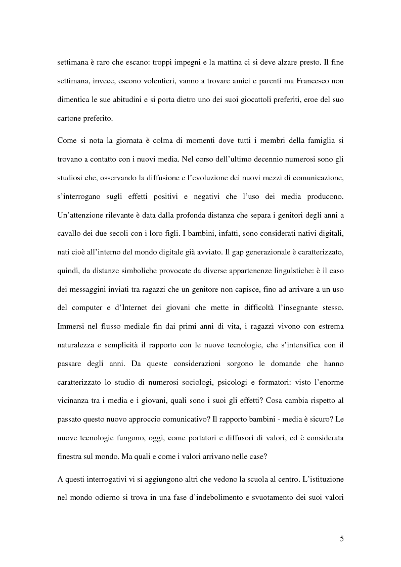Anteprima della tesi: I passi della Media Education nella scuola primaria, Pagina 3