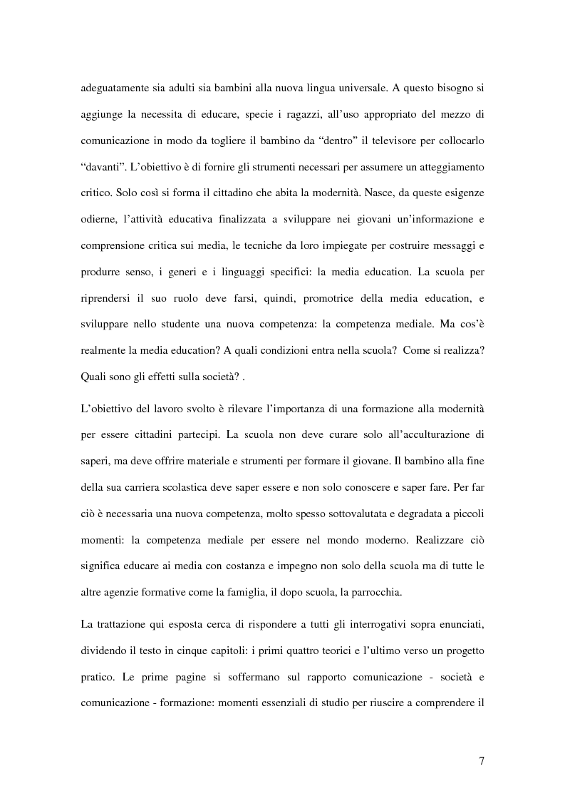 Anteprima della tesi: I passi della Media Education nella scuola primaria, Pagina 5