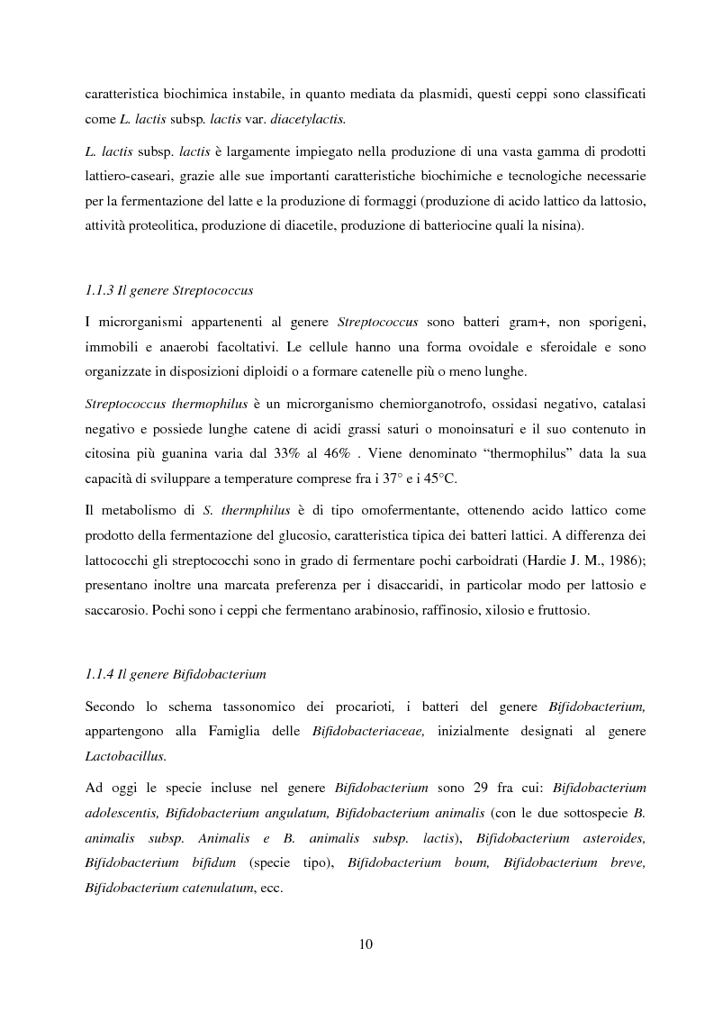 Anteprima della tesi: Valutazione del potenziale probiotico di ceppi di Lactobacillus isolati da Parmigiano-reggiano mediante screening sottrattivo, Pagina 11