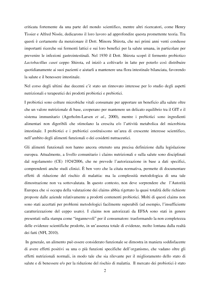 Anteprima della tesi: Valutazione del potenziale probiotico di ceppi di Lactobacillus isolati da Parmigiano-reggiano mediante screening sottrattivo, Pagina 3
