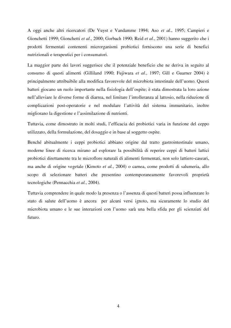 Anteprima della tesi: Valutazione del potenziale probiotico di ceppi di Lactobacillus isolati da Parmigiano-reggiano mediante screening sottrattivo, Pagina 5