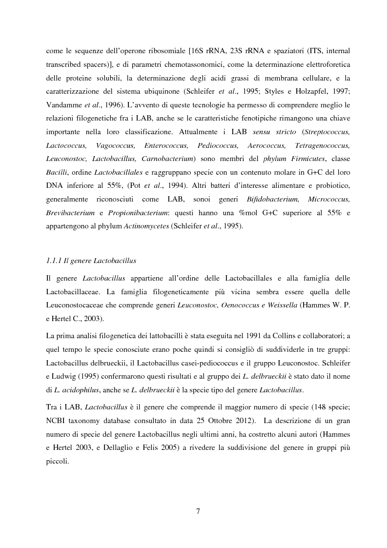 Anteprima della tesi: Valutazione del potenziale probiotico di ceppi di Lactobacillus isolati da Parmigiano-reggiano mediante screening sottrattivo, Pagina 8