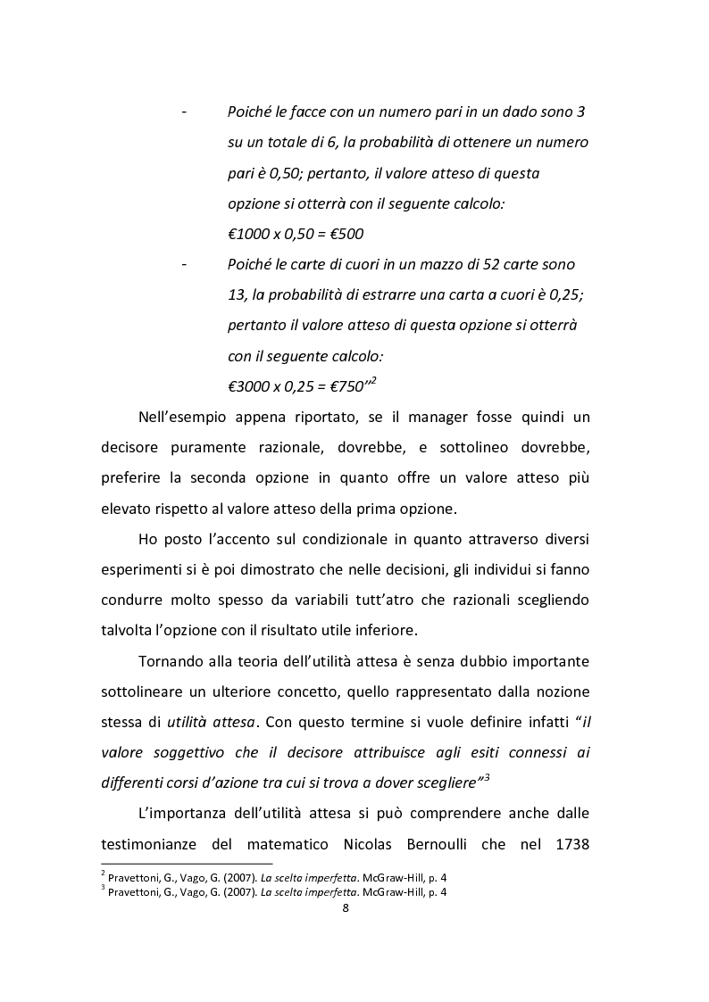 Anteprima della tesi: Finanza comportamentale: emozione, distorsioni cognitive e investimenti etici, Pagina 6