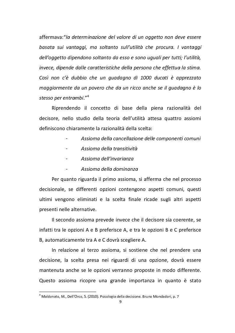 Anteprima della tesi: Finanza comportamentale: emozione, distorsioni cognitive e investimenti etici, Pagina 7