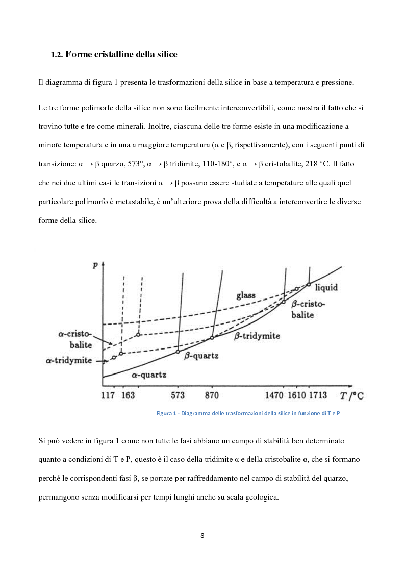 Anteprima della tesi: Esposizione a silice cristallina in ambiente lavorativo. Influenza dei sistemi di campionamento e analisi sulla valutazione dell'esposizione professionale e del rispetto dei l imiti massimi consentiti., Pagina 3