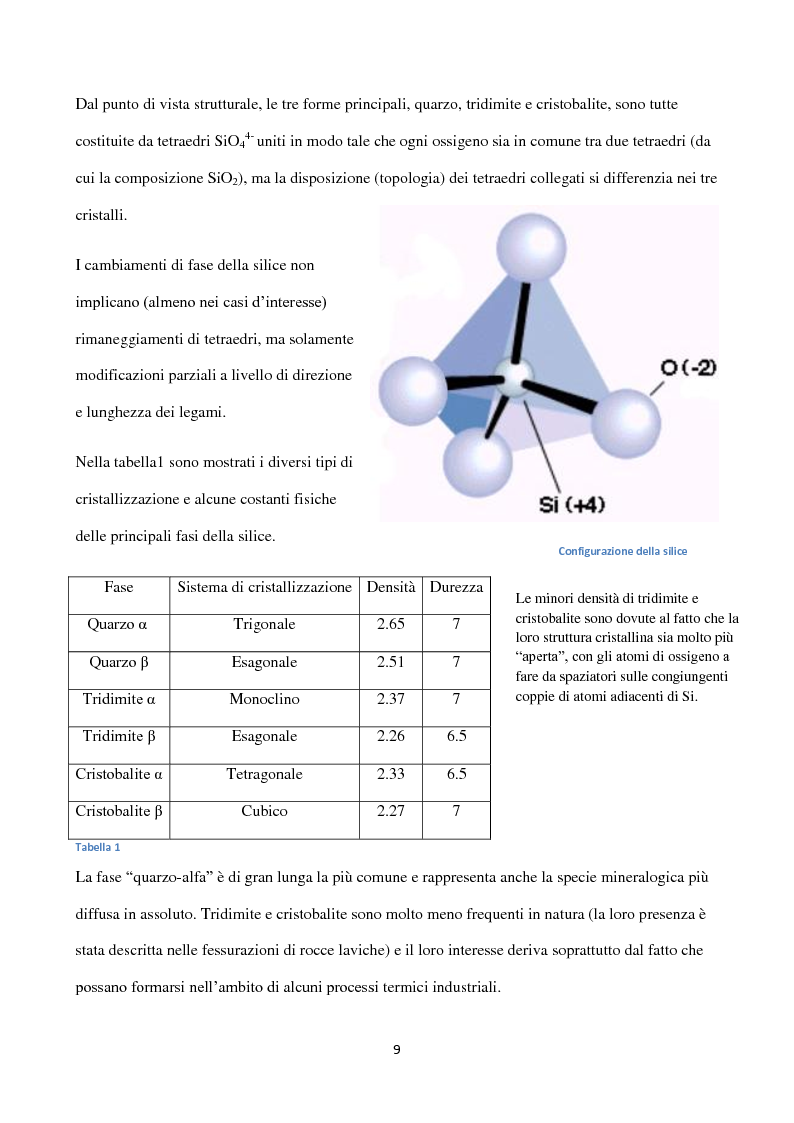 Anteprima della tesi: Esposizione a silice cristallina in ambiente lavorativo. Influenza dei sistemi di campionamento e analisi sulla valutazione dell'esposizione professionale e del rispetto dei l imiti massimi consentiti., Pagina 4