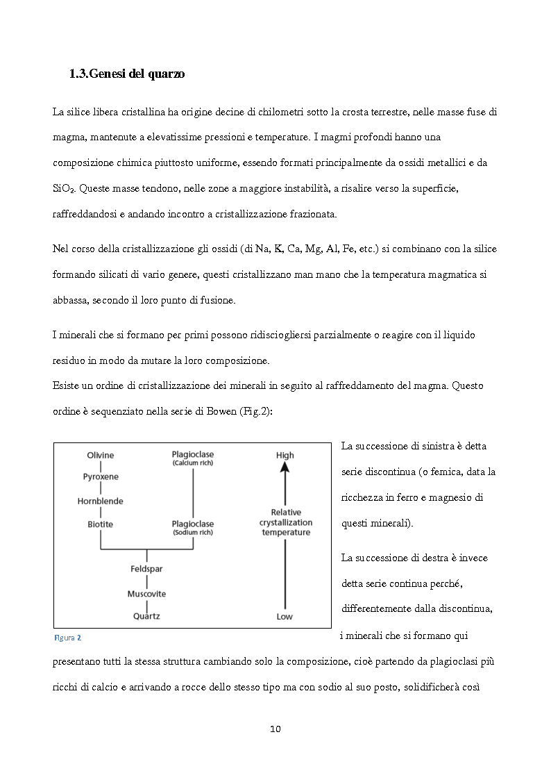 Anteprima della tesi: Esposizione a silice cristallina in ambiente lavorativo. Influenza dei sistemi di campionamento e analisi sulla valutazione dell'esposizione professionale e del rispetto dei l imiti massimi consentiti., Pagina 5