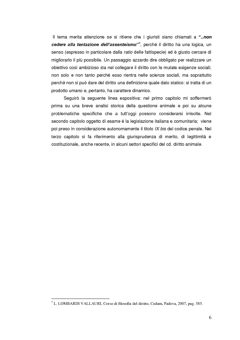 Anteprima della tesi: Il diritto animale. Principi e contraddizioni del sistema., Pagina 3