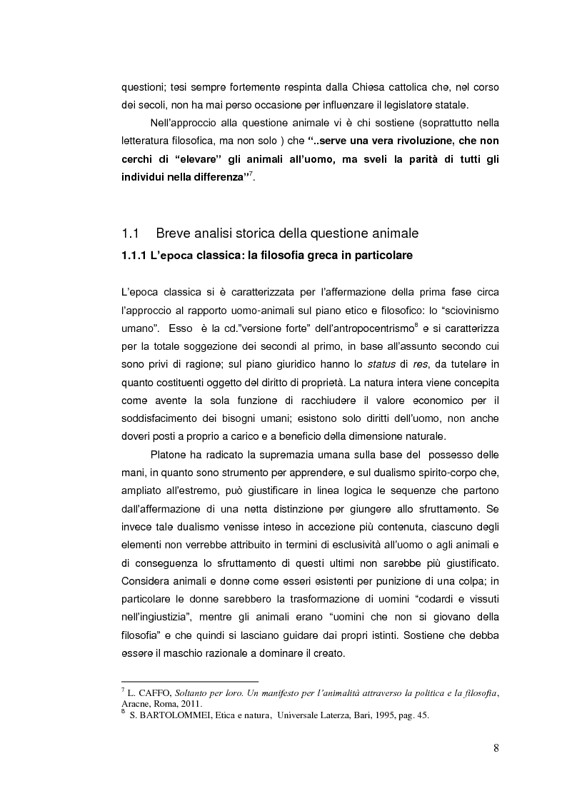 Anteprima della tesi: Il diritto animale. Principi e contraddizioni del sistema., Pagina 5