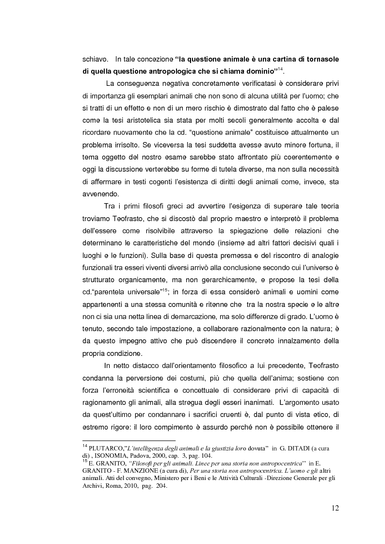 Anteprima della tesi: Il diritto animale. Principi e contraddizioni del sistema., Pagina 9