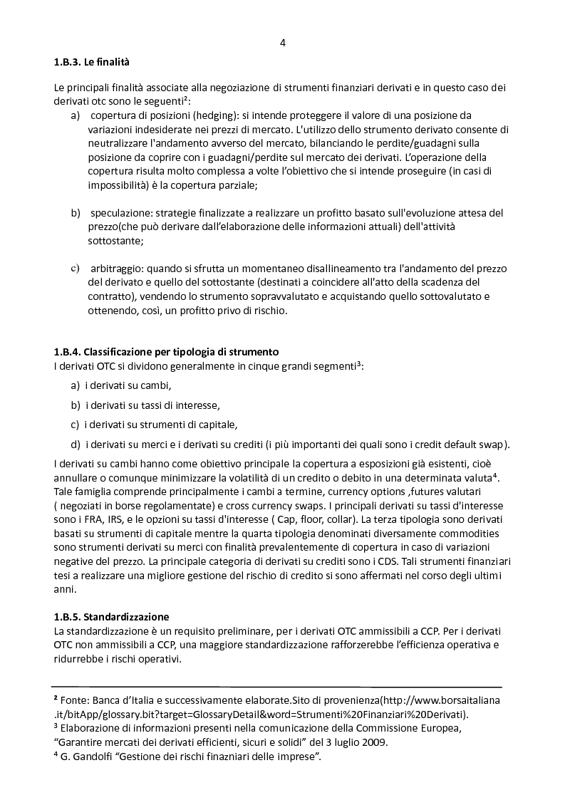 Anteprima della tesi: Derivati OTC: i nuovi scenari normativi, Pagina 5