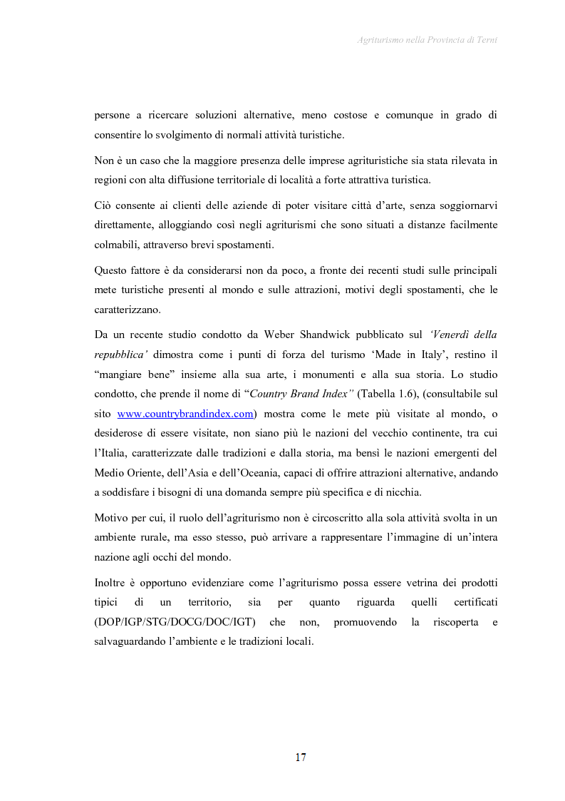 Estratto dalla tesi: Agriturismo nella Provincia di Terni - Legislazione e trend